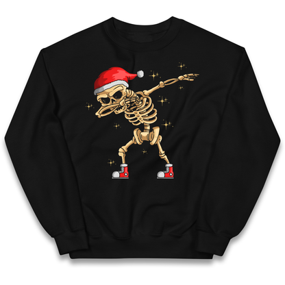 Santa Skellington Dabbing Christmas kids sweatshirt
