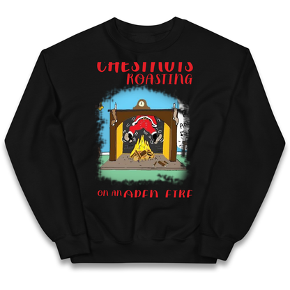 Chestnuts Roasting On An Open Fire Christmas kids sweatshirt