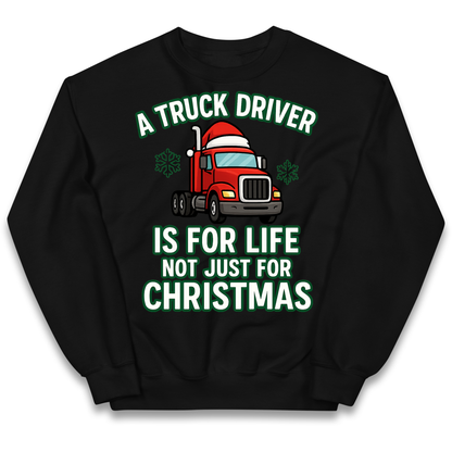 Truck Driver Christmas Kids Jumper