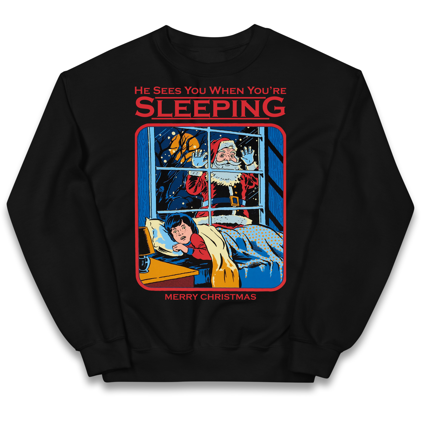 Creepy Santa Claus Christmas kids sweatshirt