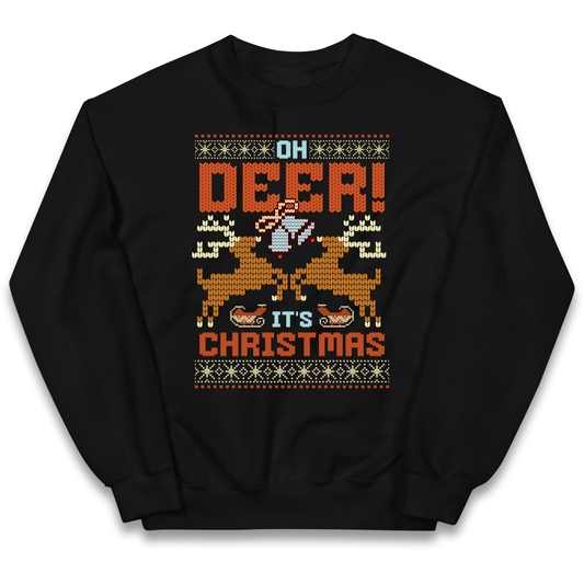 Oh Deer its Christmas kids sweatshirt