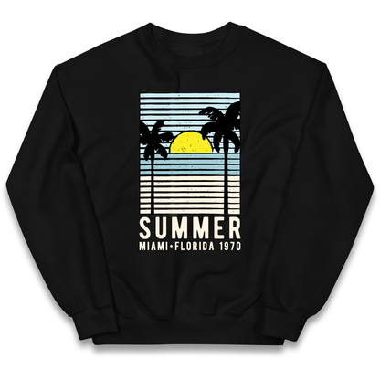 Summer Miami Florida 1970 kids sweatshirt