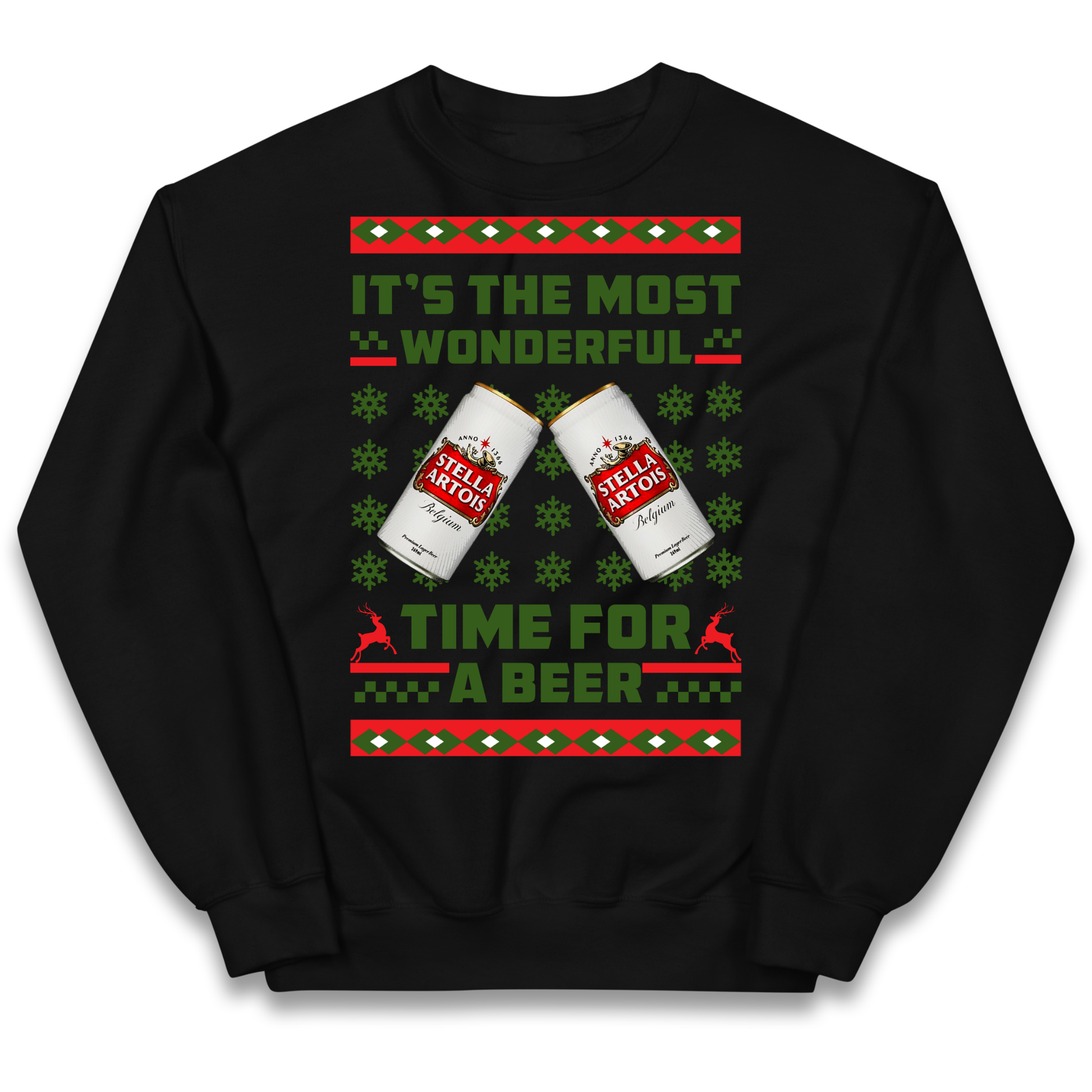 Its The Most Wonderful Time for A Beer Stella Christmas kids sweatshirt