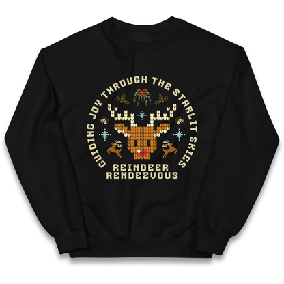 Reindeer Rendezvous Christmas kids sweatshirt