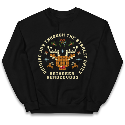 Reindeer Rendezvous Christmas kids sweatshirt