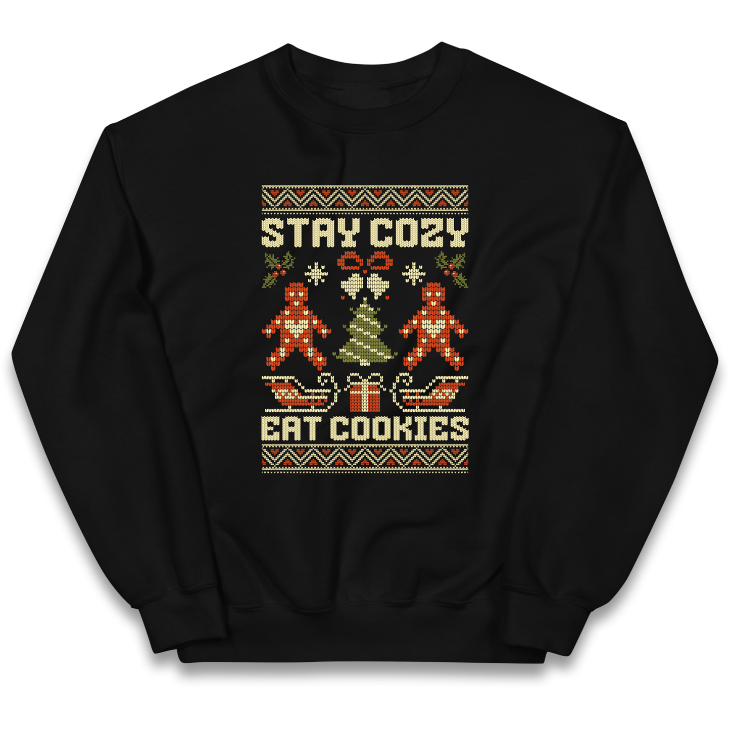 Stay Cozy Eat Cookies Christmas kids sweatshirt