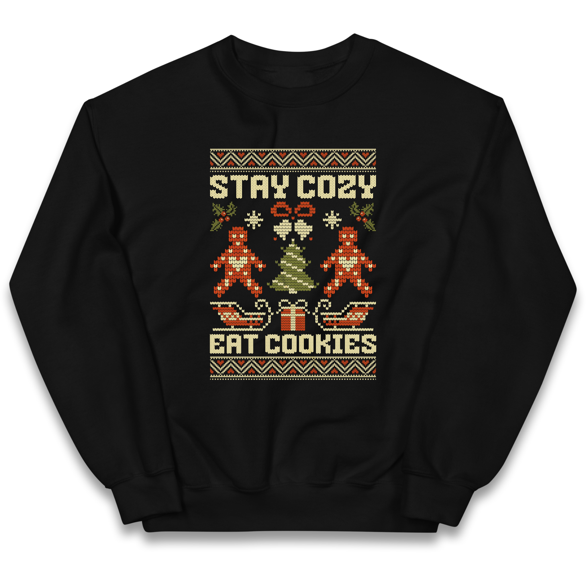 Stay Cozy Eat Cookies Christmas kids sweatshirt