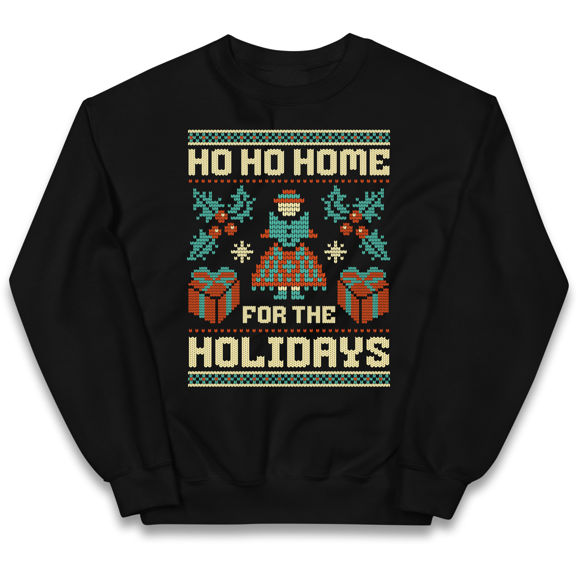 HO HO Home For the Holidays Christmas kids sweatshirt