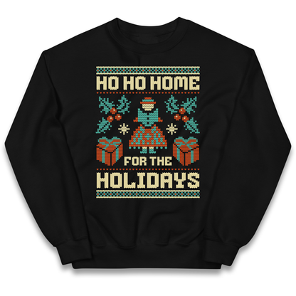 HO HO Home For the Holidays Christmas kids sweatshirt