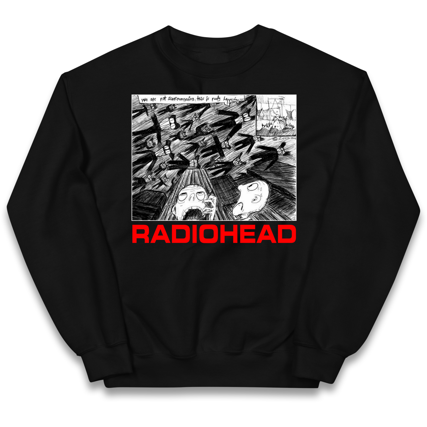 Radiohead We Are Not Screaming kids sweatshirt