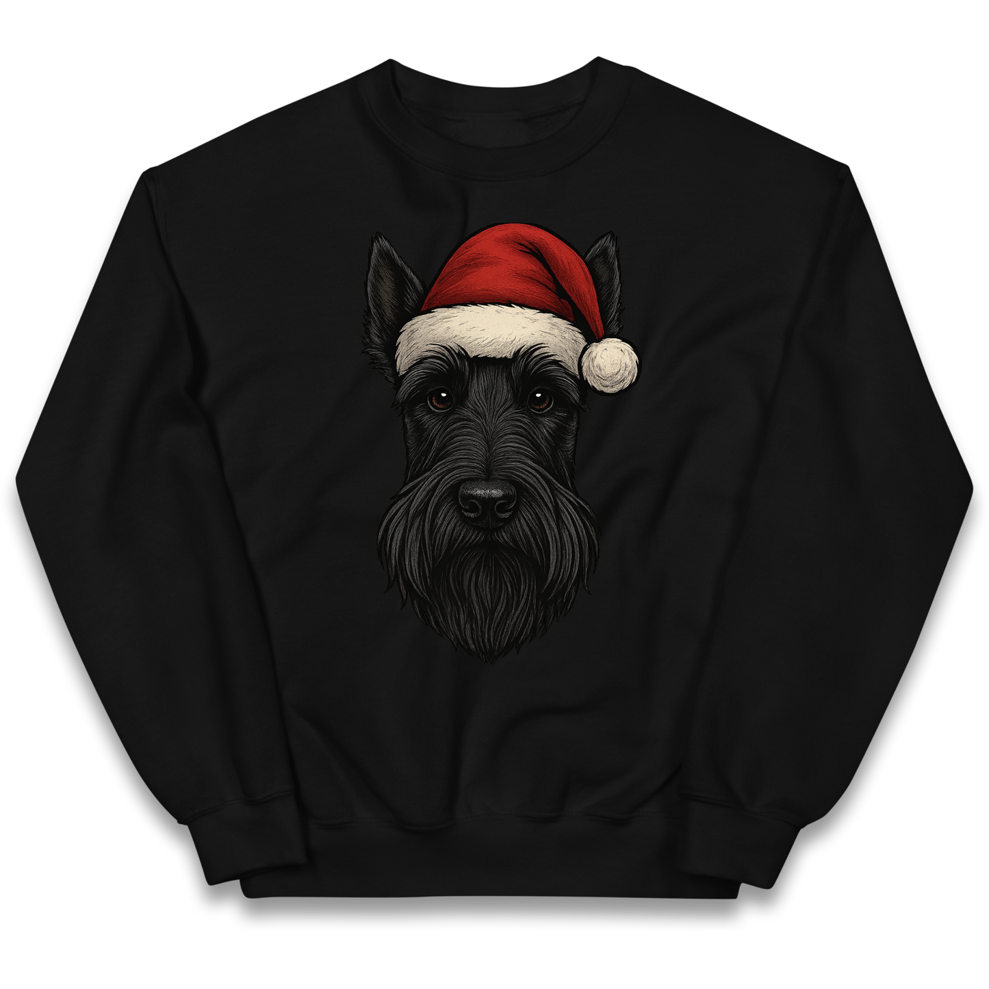 Scottish Terrier Face Christmas kids sweatshirt
