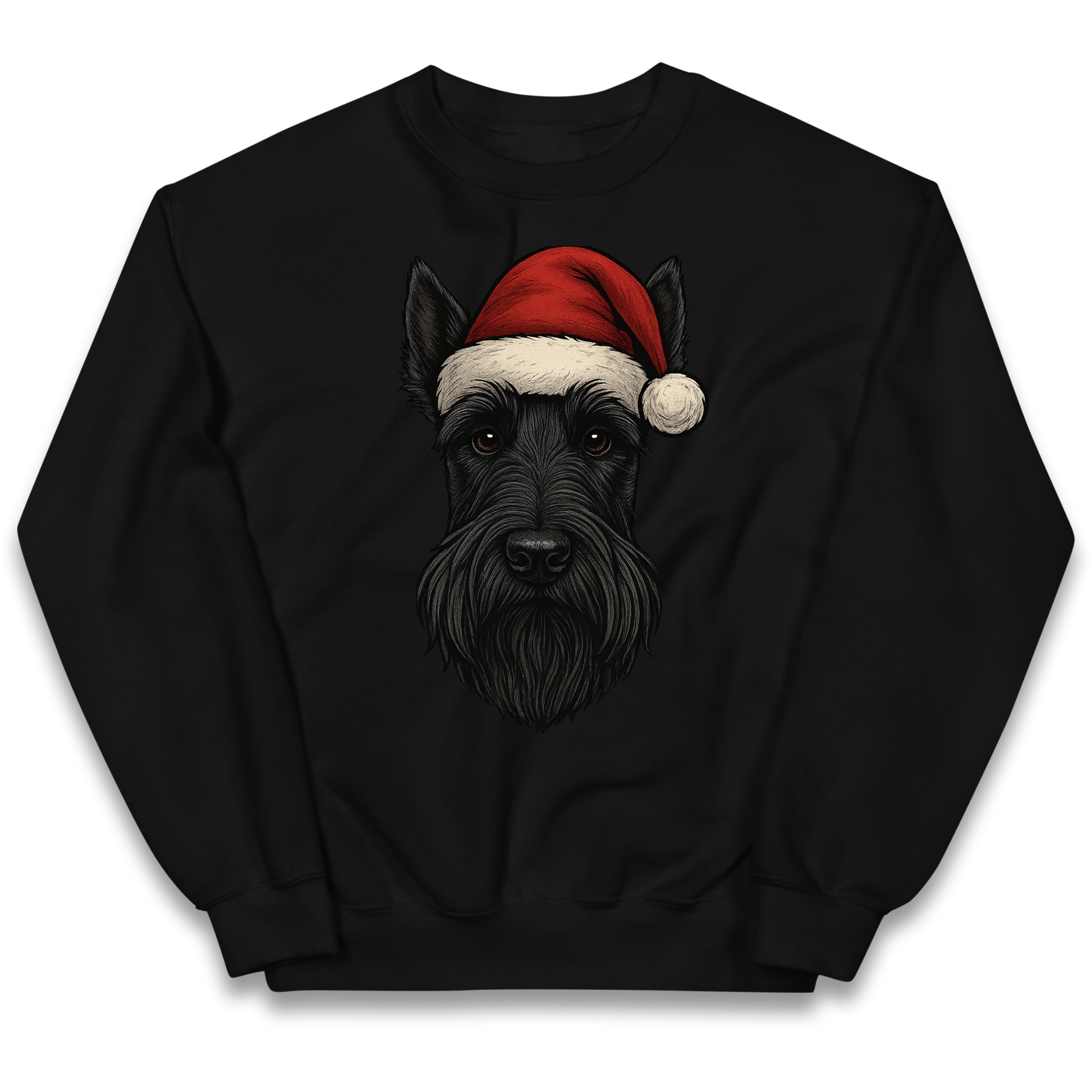 Scottish Terrier Face Christmas kids sweatshirt