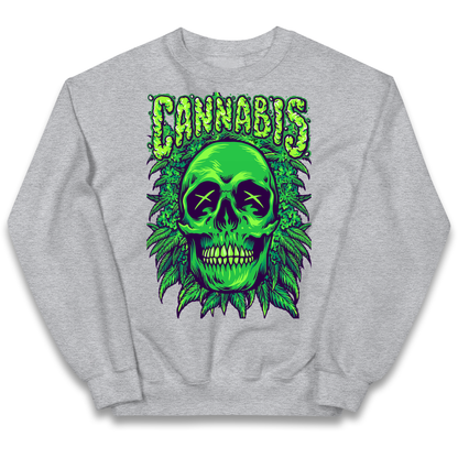 Cannabis Skull kids sweatshirt