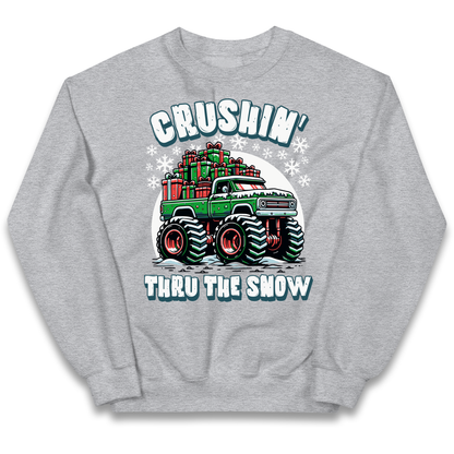 Crushin Thru The Snow kids sweatshirt