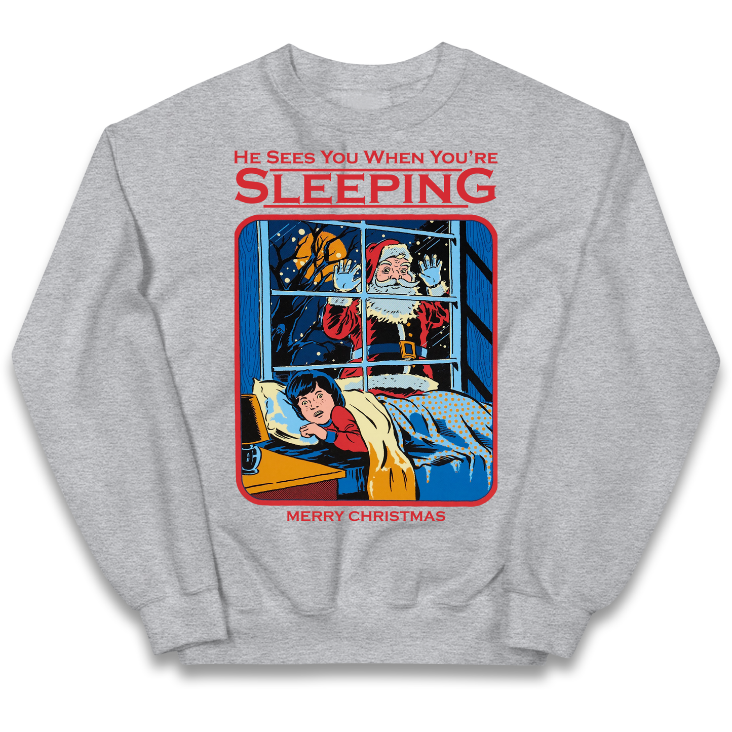 Creepy Santa Claus Christmas kids sweatshirt