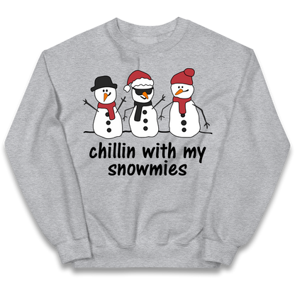 Chillin With My Snowmies kids sweatshirt