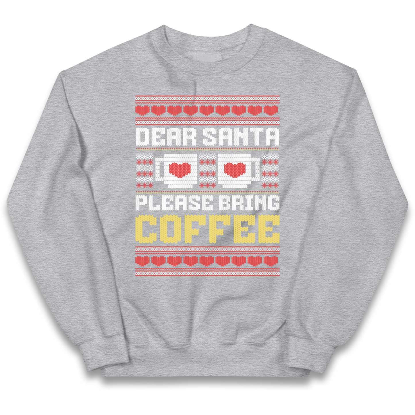 Dear Santa Please Bring Coffee kids sweatshirt