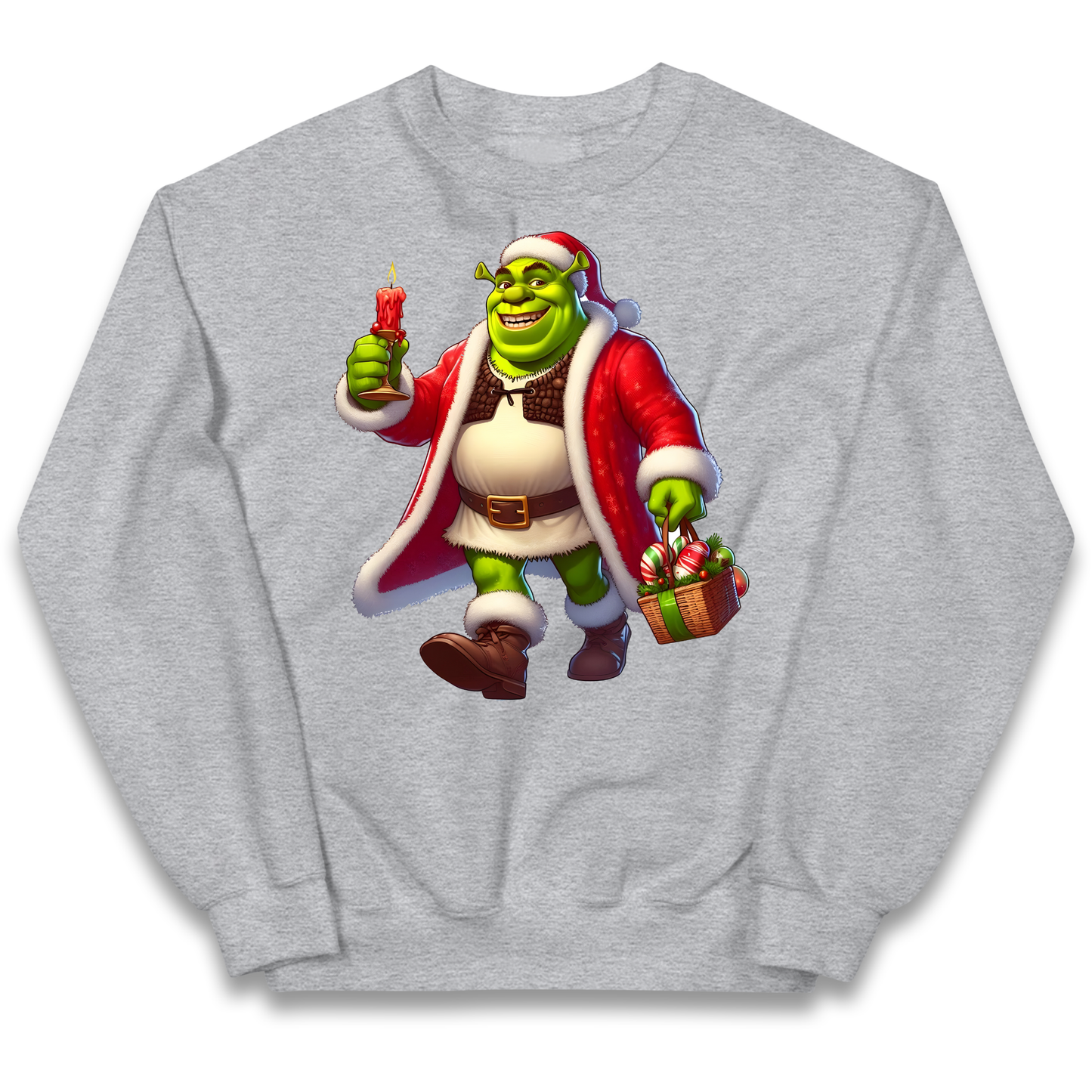 Shrek Santa Candle kids sweatshirt