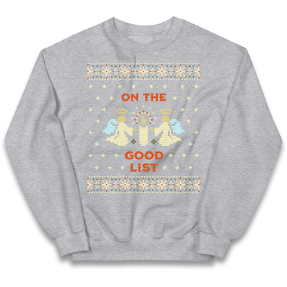 On The Good List Christmas kids sweatshirt