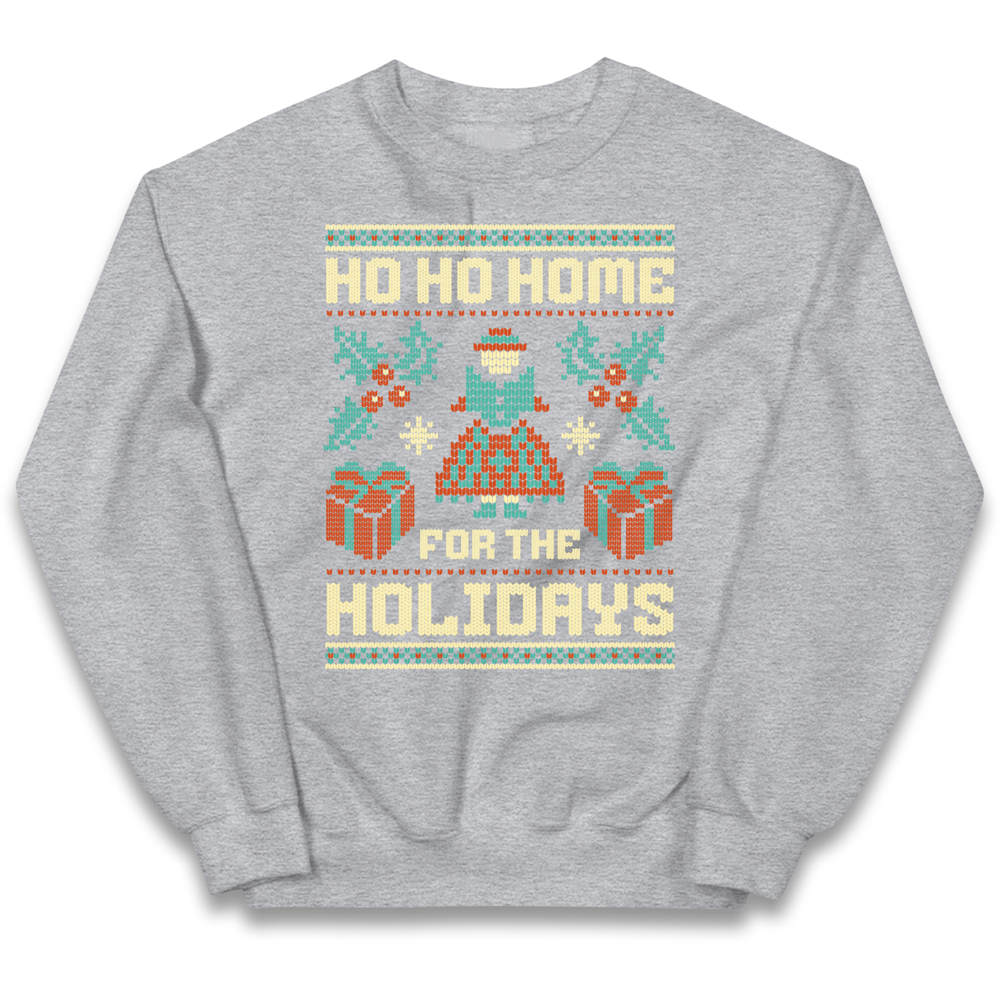 HO HO Home For the Holidays Christmas kids sweatshirt