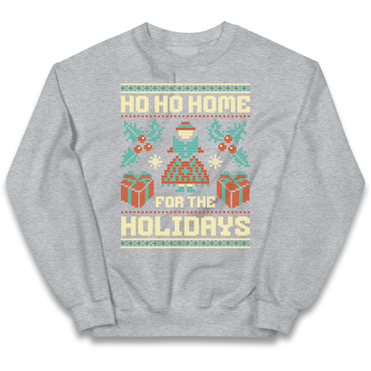 HO HO Home For the Holidays Christmas kids sweatshirt
