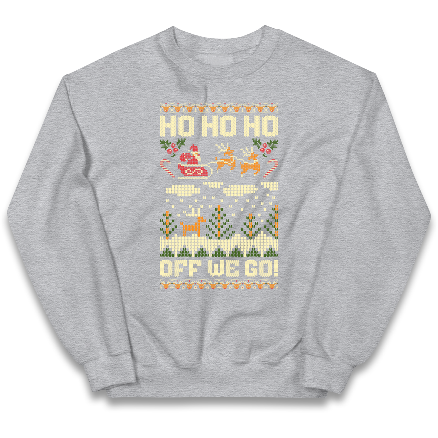 Have Yourself a HO HO HO Off we Go Christmas kids sweatshirt