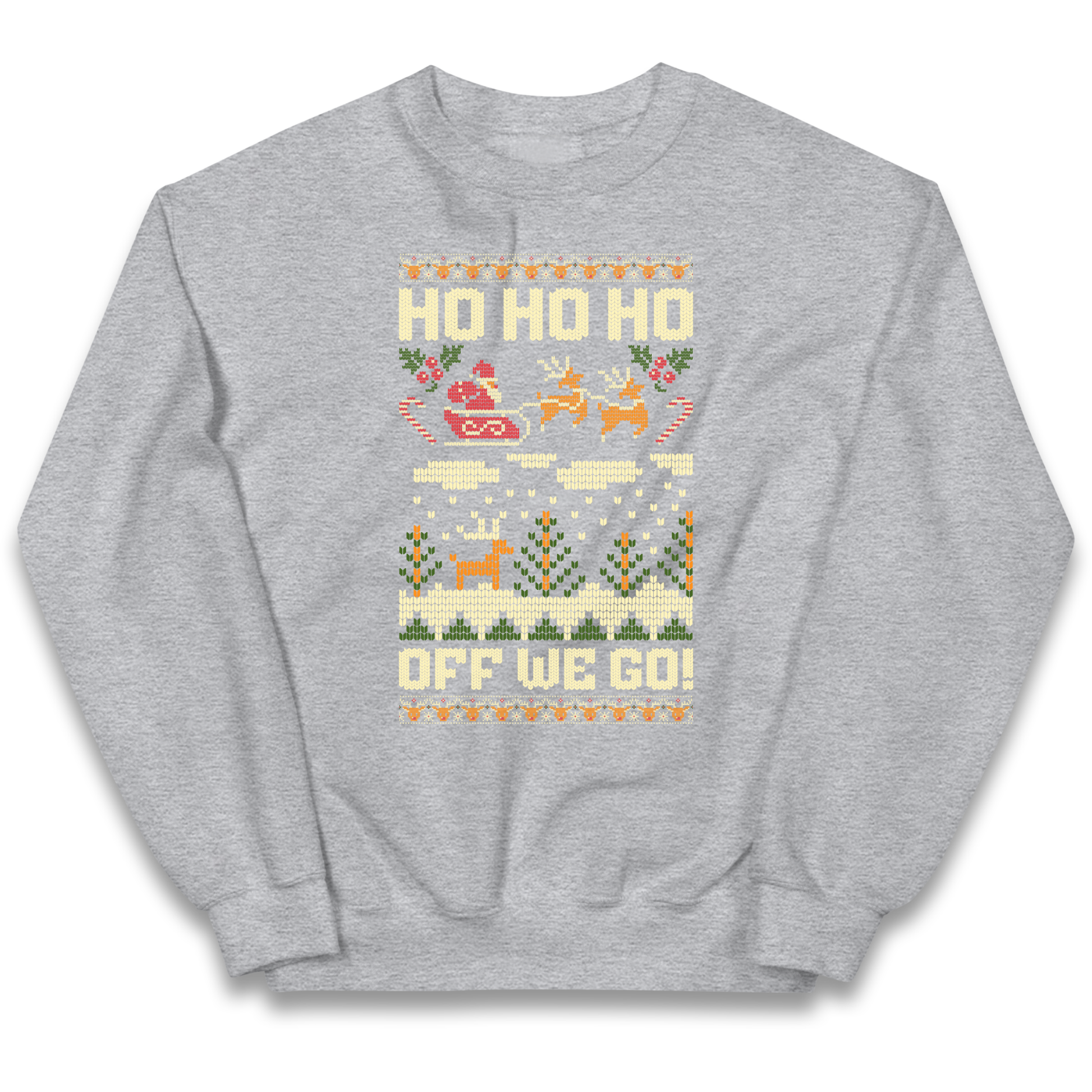Have Yourself a HO HO HO Off we Go Christmas kids sweatshirt