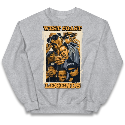 West Coast Legends Rappers kids sweatshirt