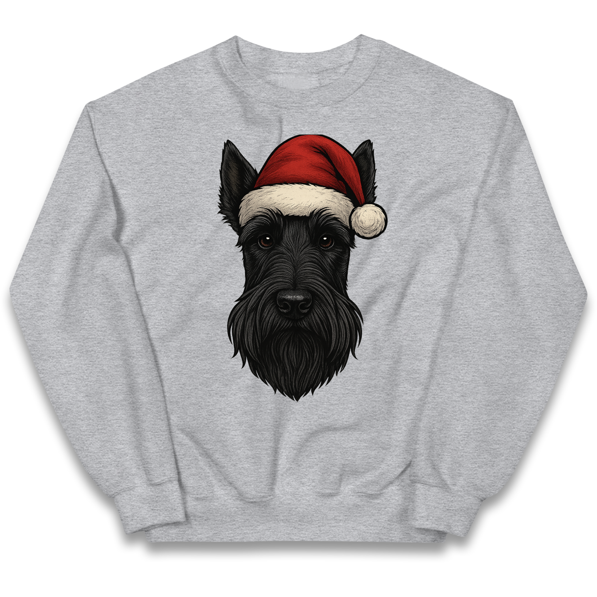 Scottish Terrier Face Christmas kids sweatshirt
