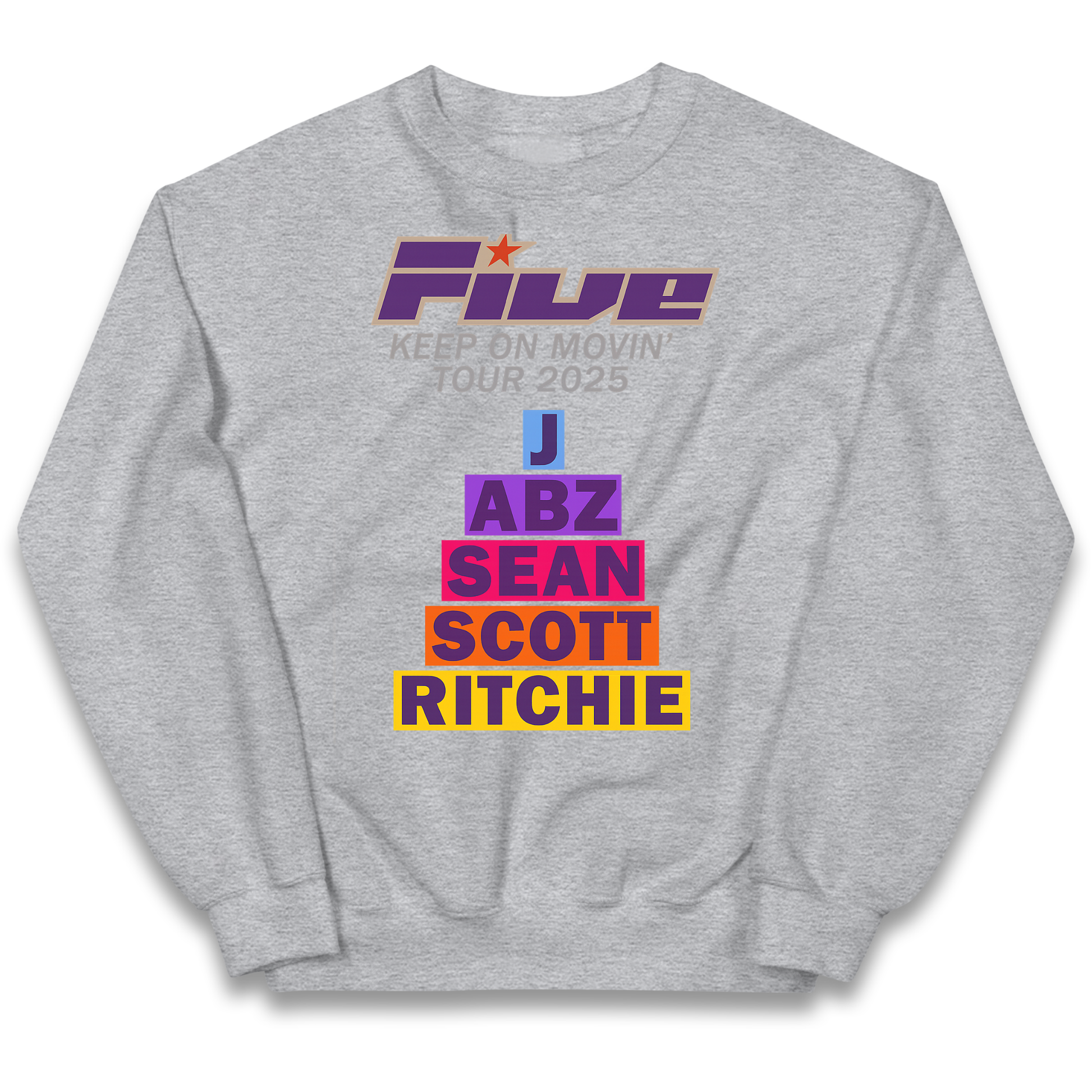 Five Keep On Movin' Tour 2025 kids sweatshirt