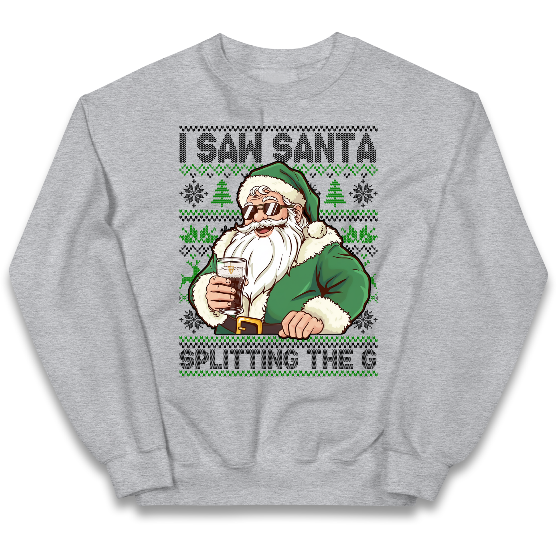 Santa Splitting The G Kids Sweatshirt