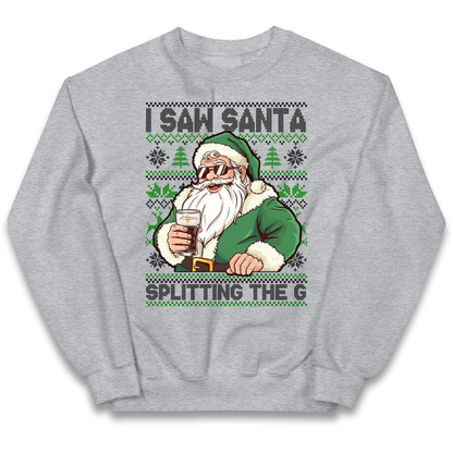 Santa Splitting The G Kids Sweatshirt