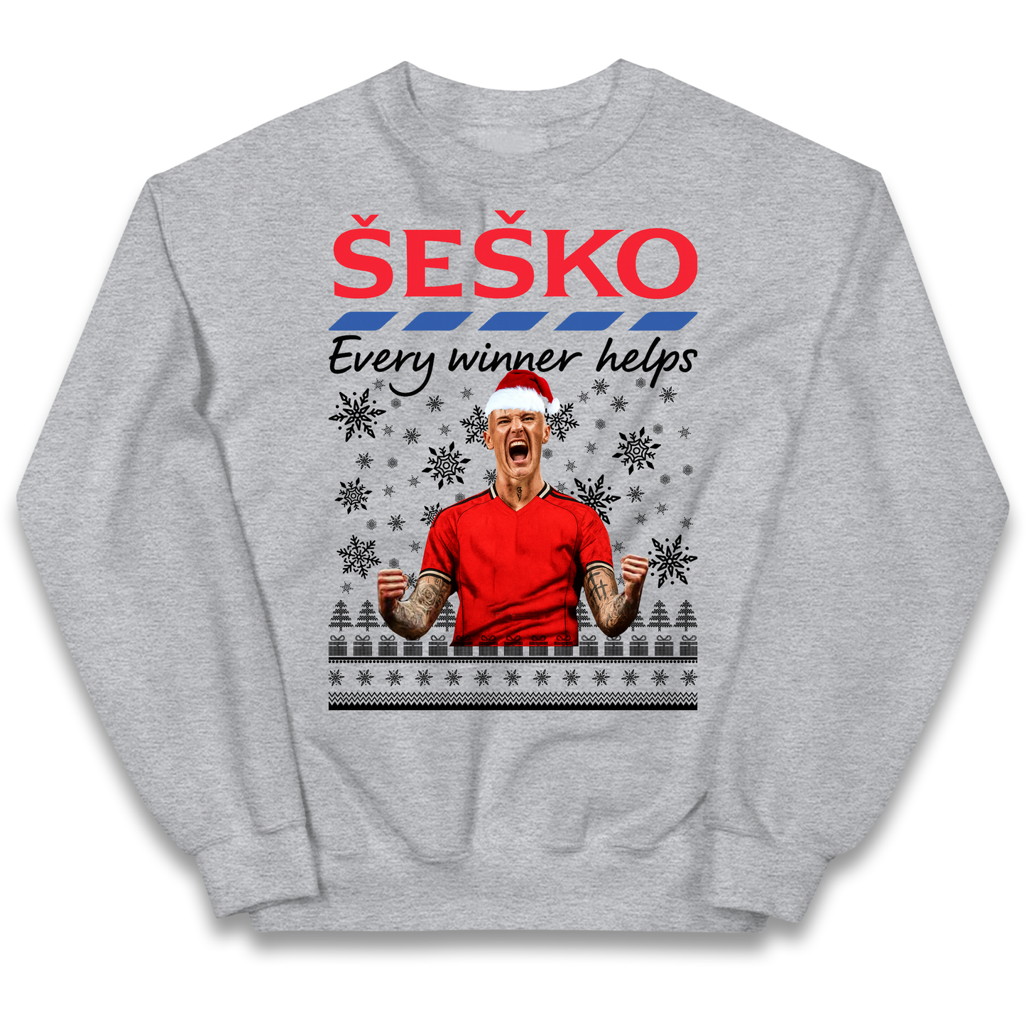 Benjamin Sesko Christmas Kids Sweatshirt