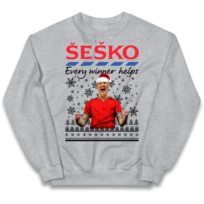 Benjamin Sesko Christmas Kids Sweatshirt