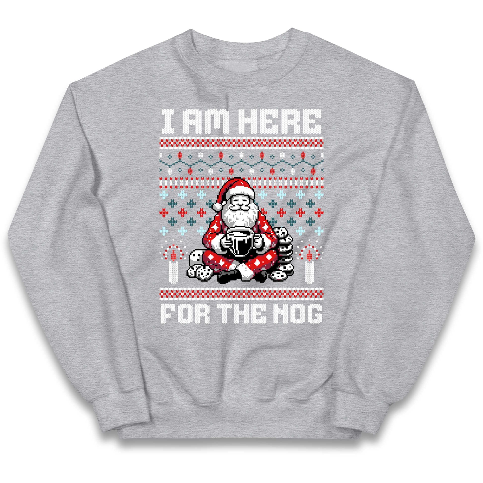 I am Here For The Nog Christmas kids sweatshirt