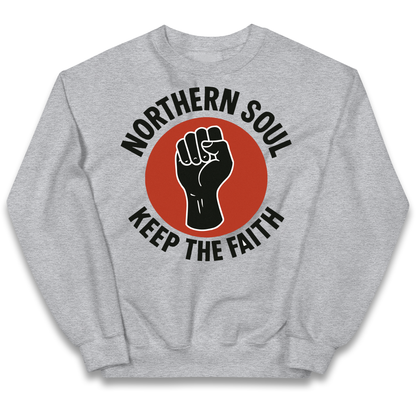 Northern Soul Keep The Faith kids sweatshirt