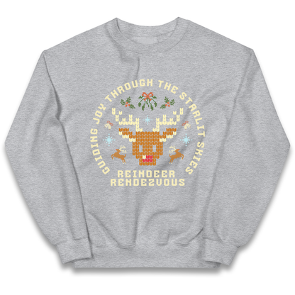 Reindeer Rendezvous Christmas kids sweatshirt