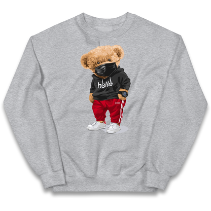 Teddy Bear Hello Streetwear kids sweatshirt