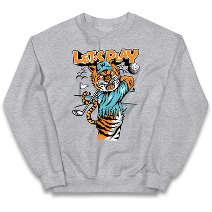 Lets Play Golf Tiger kids sweatshirt