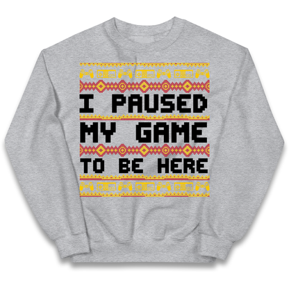 Paused My Game Kids Sweatshirt