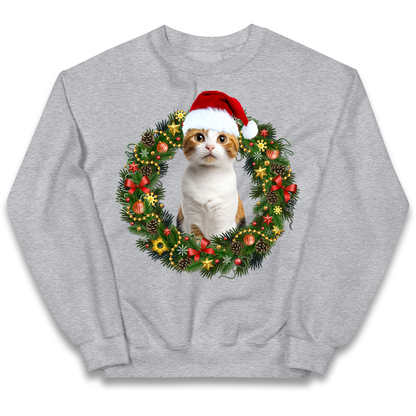Cat Christmas kids sweatshirt
