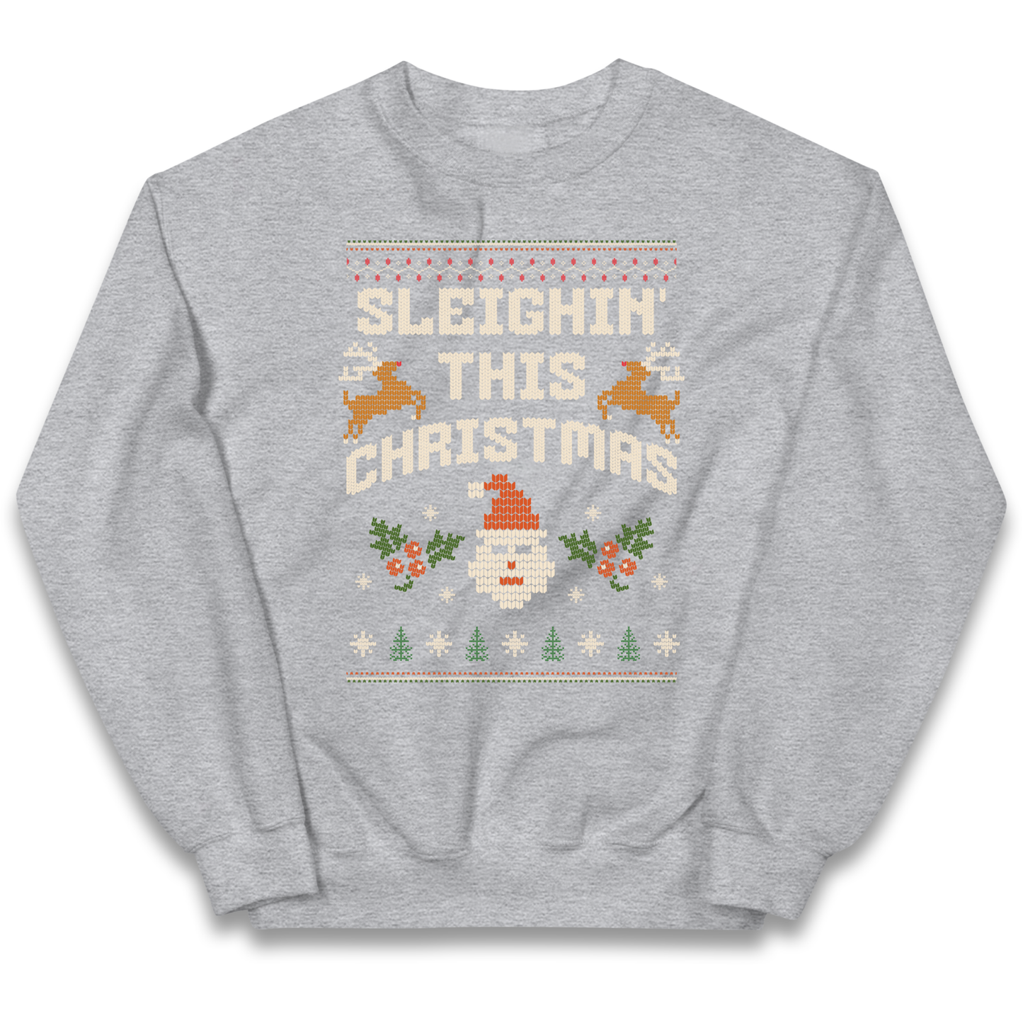 Sleighin This Christmas Christmas kids sweatshirt