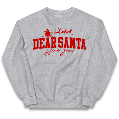 Dear Santa Christmas kids sweatshirt
