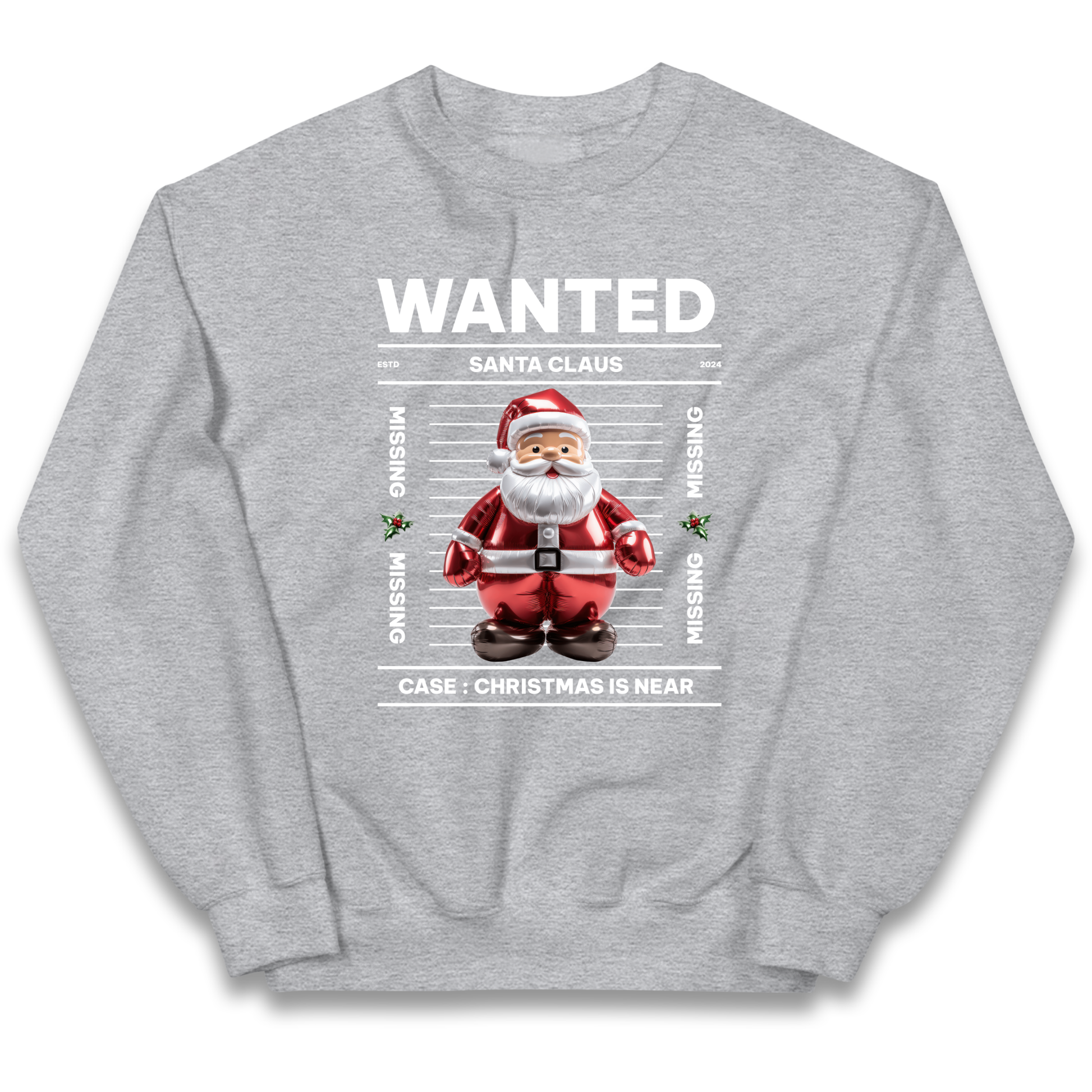 Wanted Santa Claus Christmas kids sweatshirt