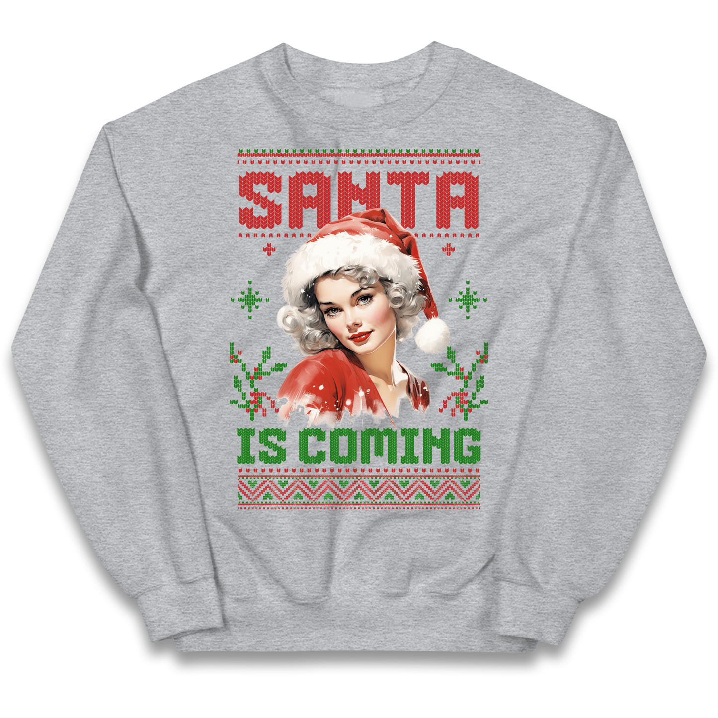 Santa is Coming Christmas kids sweatshirt