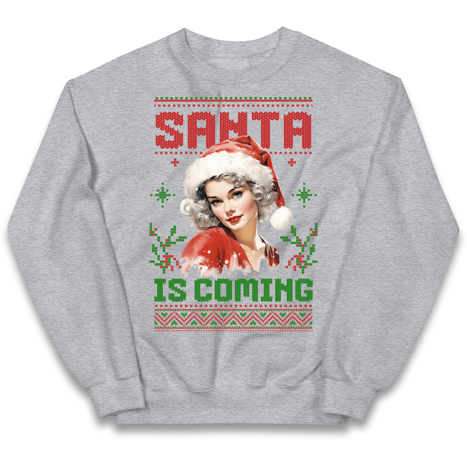 Santa is Coming Christmas kids sweatshirt