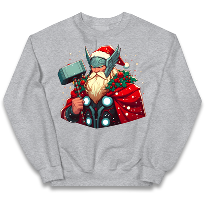 Viking Thor Santa kids sweatshirt