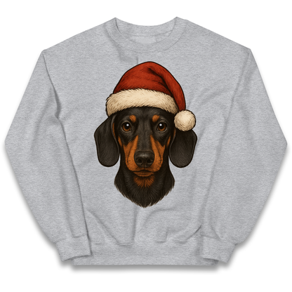 Sausage Dog Christmas Kids Jumper
