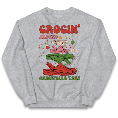 Crockin Around the Christmas Tree Christmas kids sweatshirt