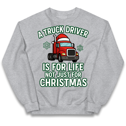 Truck Driver Christmas Kids Jumper